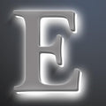 Backlit LED Address Number Get Noticed, 18 Inch Illuminated House Numbers, Lighted Up Home Address Number For Yard, Modern Metal Lighted House Number For Outside,E