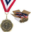 Set of 100 Award Medals with Neck Ribbons