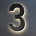 16 Inch Backlit LED Illuminated Home Address Numbers Stainless Steel Hand-Polished For House Address Signs Lighted House Numbers Elevate Address Display,3