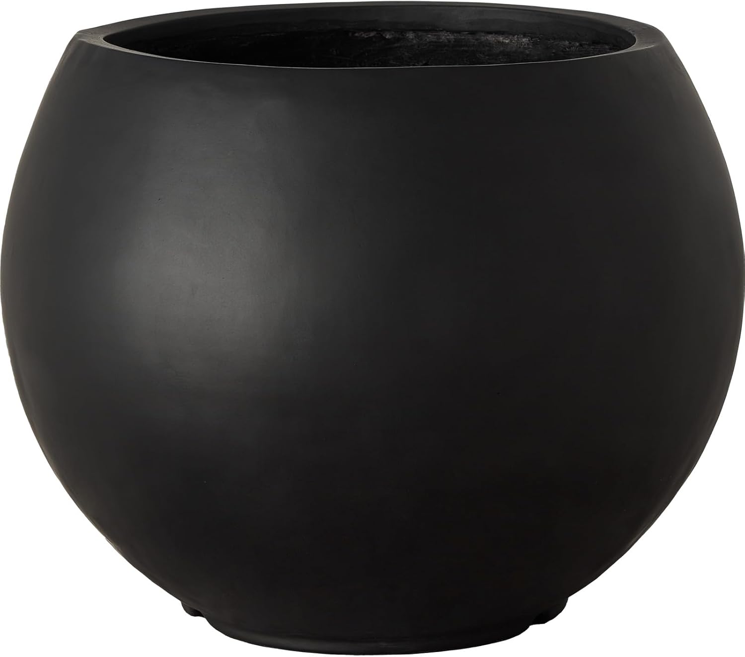 17' H x 21' Dia Black Fiberstone Planter Pot with Drainage Hole, Extra Large Round Indoor Outdoor Flower Pot for Trees, Plants & Shrubs, Decorative Planter for Patio, Porch, Garden & Home Décor