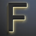 20 Inch Backlit LED Illuminated Home Address Numbers Make An Distinctive Impression Modern Lighted House Numbers For Outside Metal House Address Signs,F