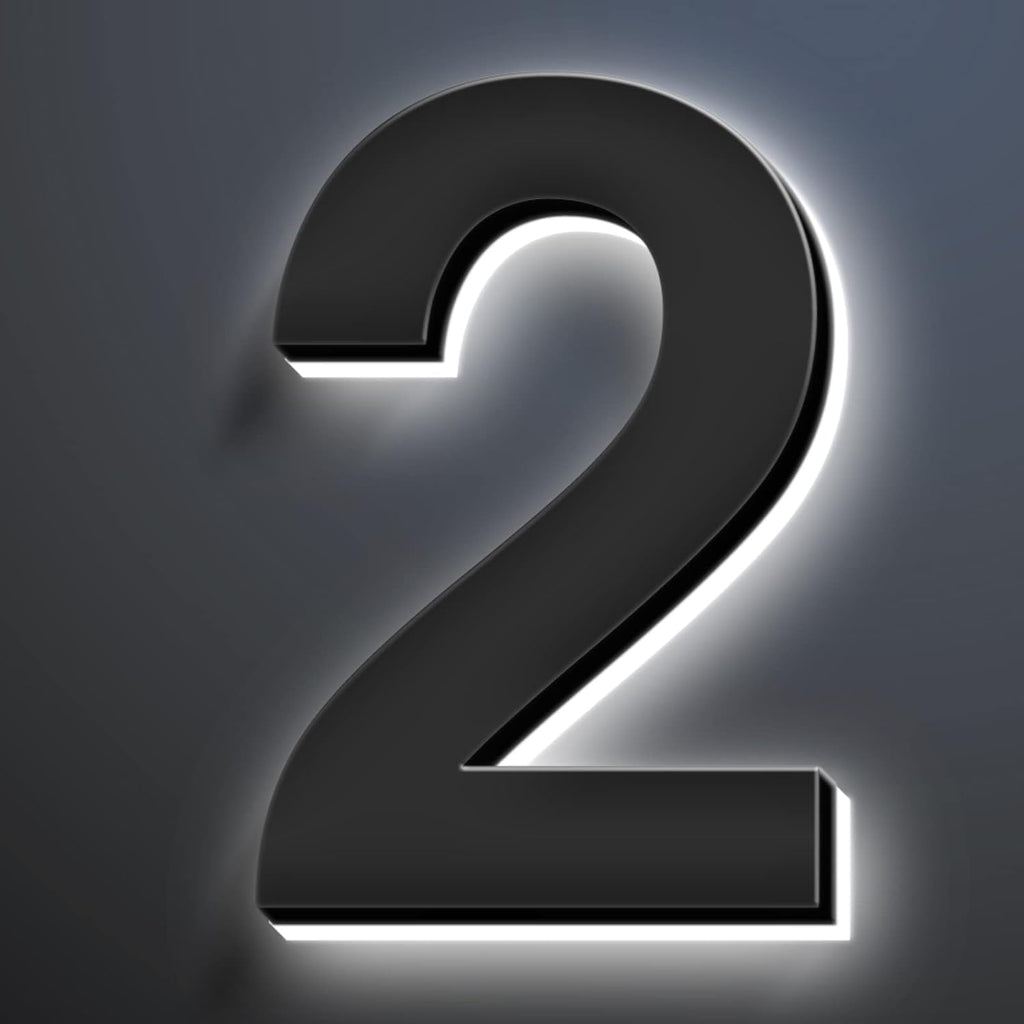 20' House Numbers Plaques With Lights, Backlit LED Illuminated Home Address Number, Lighted House Numbers Glow At Night For Outside,S