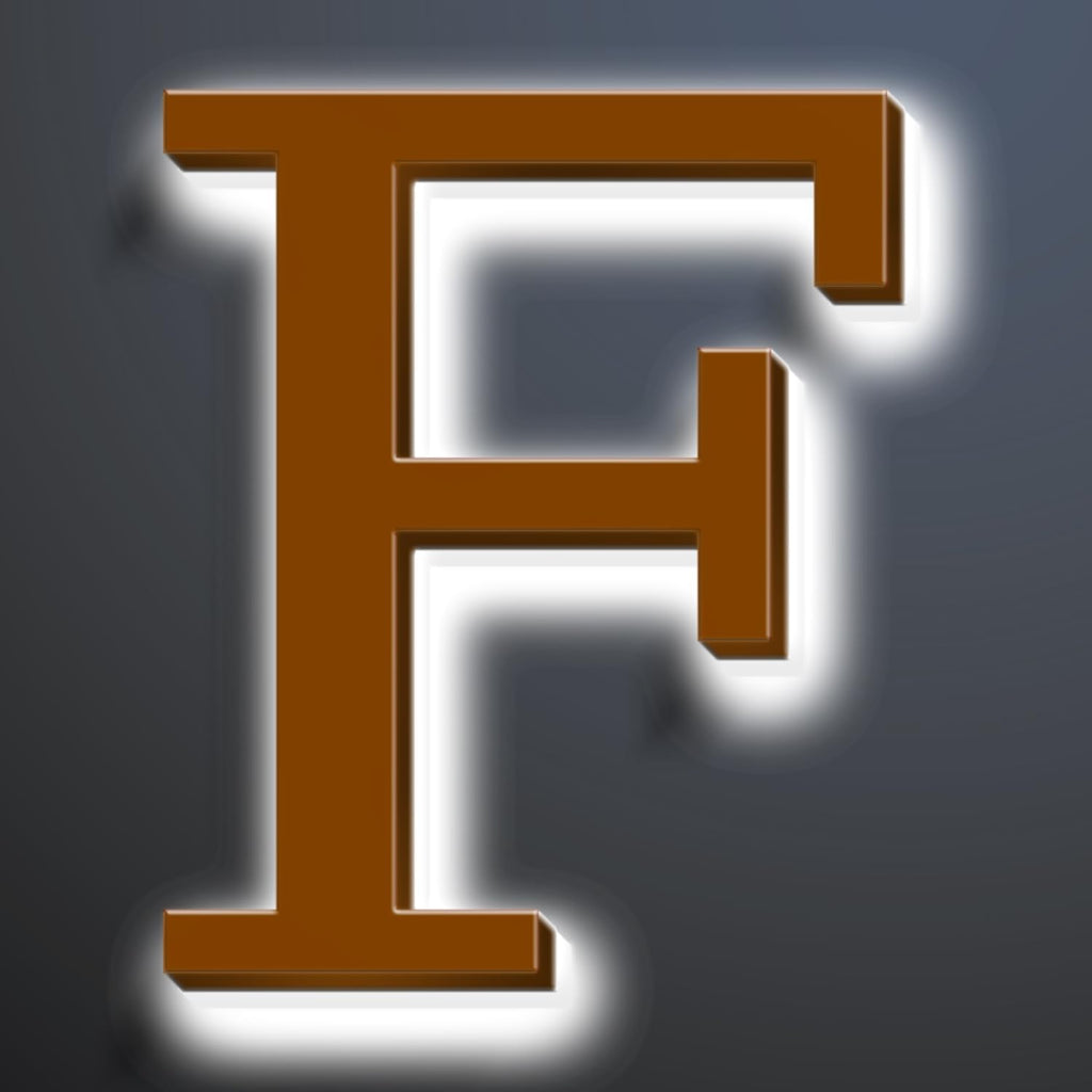 Illuminated LED House Numbers 20 Inch, Backlit LED Illuminated Address Number, Large Modern Lighted House Number For Outdoor, Metal Address Signs, Brown, White Light,F