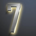 Backlit Illuminated LED Home Address Plaque For Outside 40CM Illuminated House Numbers Plaque Lighted Address Sign Plaque For House Wall Gate,O