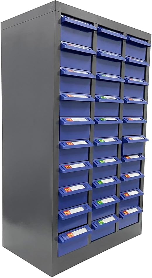 30 Drawers Bolt and Nut Tool Storage Cabinet Tool Part Cabinet Hardware Organizer Steel Parts Craft Storage