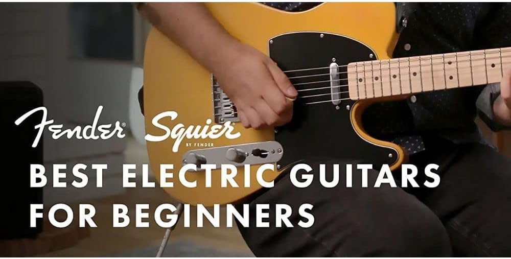 Squier by Fender Affinity Series Telecaster, Maple fingerboard (Butterscotch Blonde) Bundle with Fender 10ft Cable (Straight/Straight), Guitar 12-Pack Picks, and 2' Guitar Straps