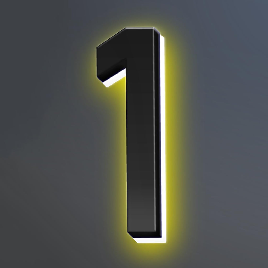 16 Inch Backlit LED Illuminated Address Signs For House Hand-polished Address Numbers For House Modern Large Lighted Metal House Numbers For Outside,1