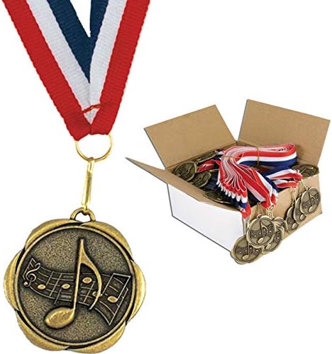 Set of 100 Award Medals with Neck Ribbons