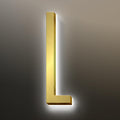 Stainless Steel Illuminated House Numbers, Backlit LED Illuminated Home Address Number, Lighted House Number For Outside Garden, Modern Metal Lighted Address Numbers,14 Inch,L