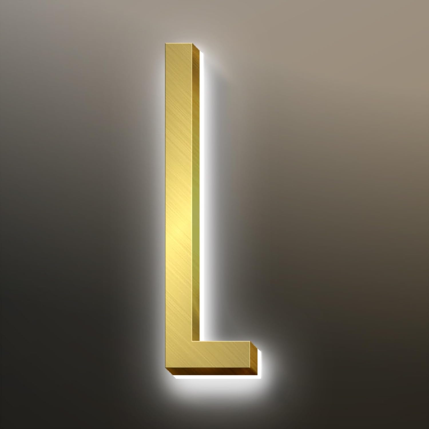 Stainless Steel Illuminated House Numbers, Backlit LED Illuminated Home Address Number, Lighted House Number For Outside Garden, Modern Metal Lighted Address Numbers,14 Inch,L