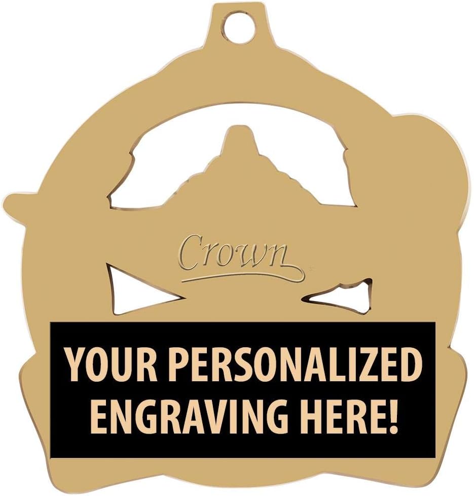 Most Improved Medals, 2' Lamp of Learning Most Improved Medal Awards with Custom Engraving Prime