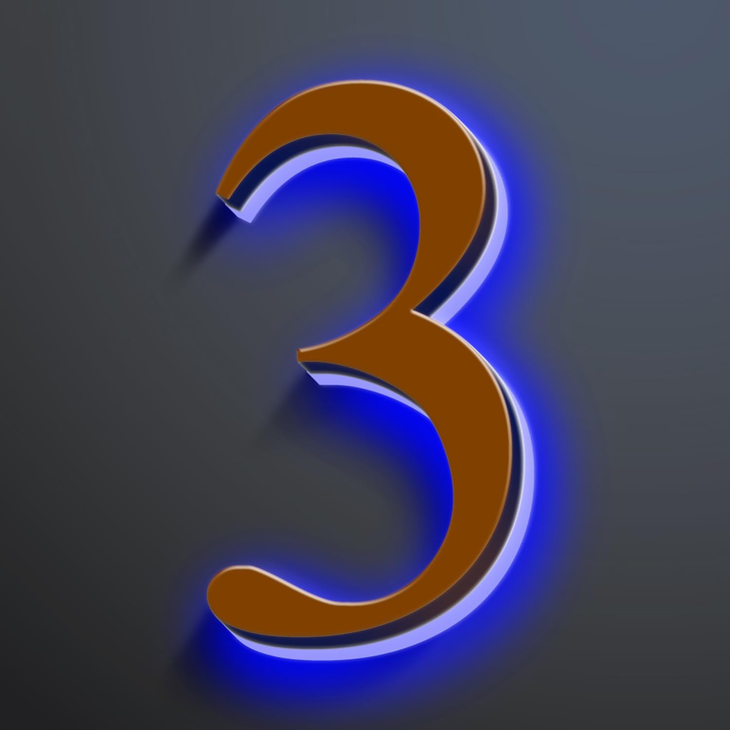 Backlit LED Illuminated House Numbers, Illuminated LED Home Address Numbers, Modern Address Signs For House, Stainless-Steel Lighted House Numbers For Outside,20 Inch/500mm,3