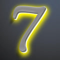 Illuminated House Number For Outside 20 Inch, Backlit LED House Number Signs Enhance Your Home's Elegance, Lighted Address Numbers, Metal House Numbers With Lights,7