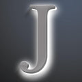 Backlit LED Address Number Get Noticed, 18 Inch Illuminated House Numbers, Lighted Up Home Address Number For Yard, Modern Metal Lighted House Number For Outside,J