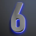 Backlit LED Home Address Numbers, Waterproof Illuminated House Numbers, Stainless Steel Address Numbers Signs, Lighted House Numbers For Outside Modern, Grey,16 Inch/400mm,6