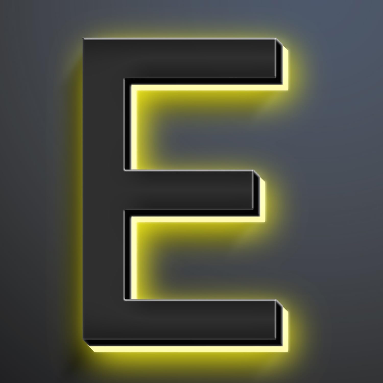 16 Inch Backlit LED Illuminated Address Signs For House Hand-polished Address Numbers For House Modern Large Lighted Metal House Numbers For Outside,E