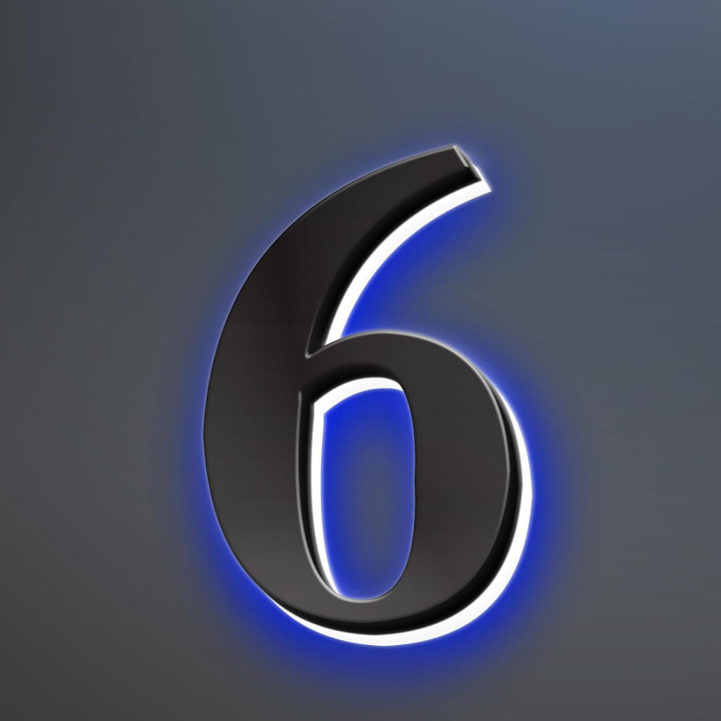 Backlit Lighted LED Home Address Numbers, Stainless Steel House Address Signs, Modern Illuminated LED House Numbers, Lighted House Numbers For Outside,18 Inch/450mm,7