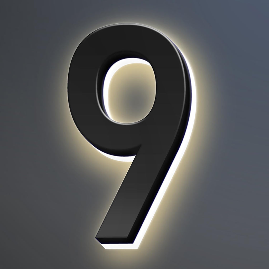 20 Inch Backlit LED Illuminated Home Address Numbers Make An Distinctive Impression Modern Lighted House Numbers For Outside Metal House Address Signs,9