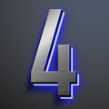 LED House Numbers, Modern Illuminated House Address Numbers For Outside, Lighted House Numbers Signs, Waterproof Backlit LED Address Numbers For House,16 Inch/400mm,4