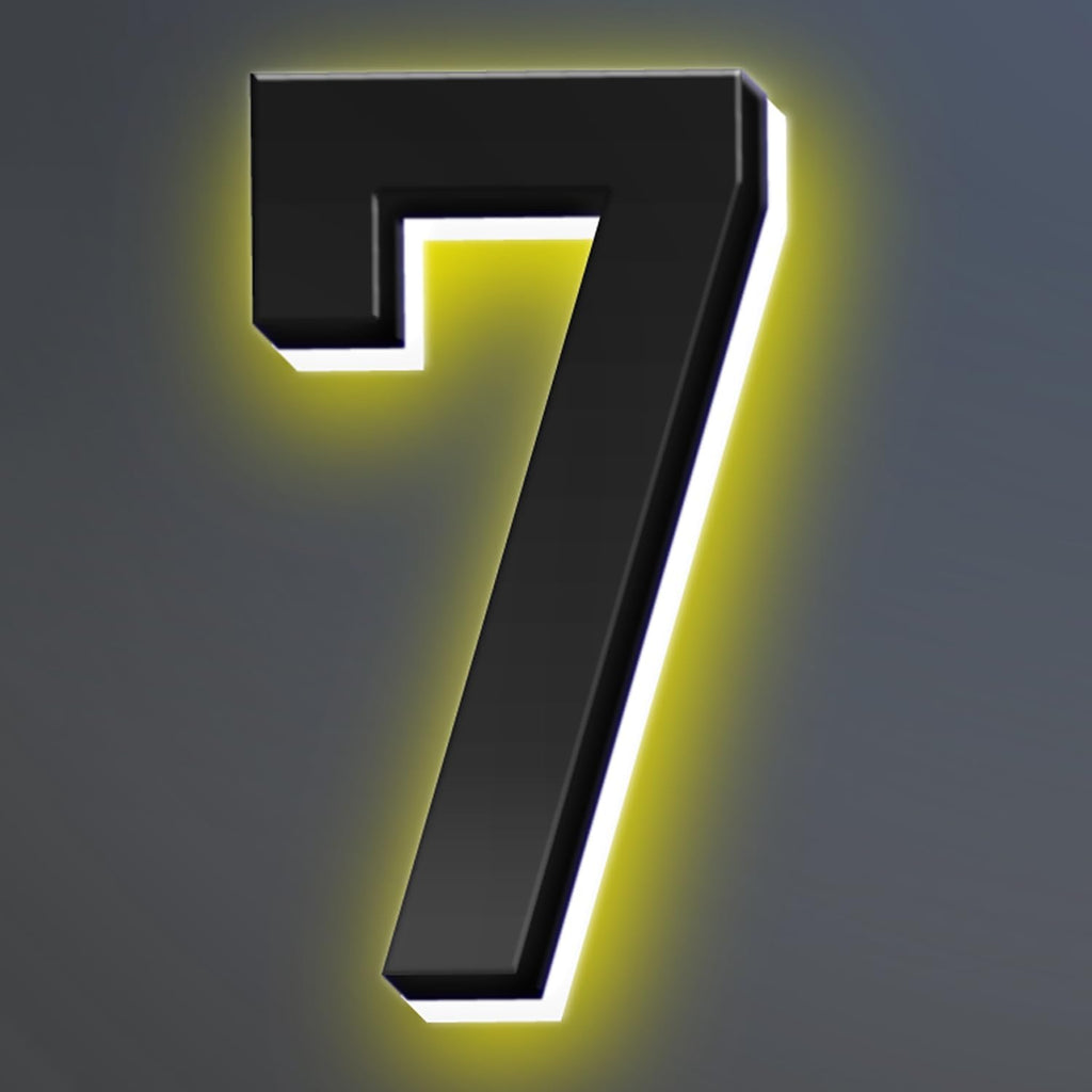 16 Inch Backlit LED Illuminated Address Signs For House Hand-polished Address Numbers For House Modern Large Lighted Metal House Numbers For Outside,7