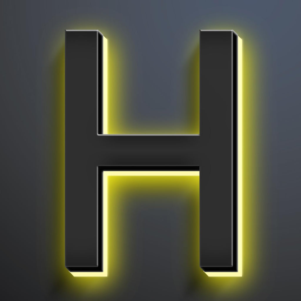 16 Inch Backlit LED Illuminated Address Signs For House Hand-polished Address Numbers For House Modern Large Lighted Metal House Numbers For Outside,H