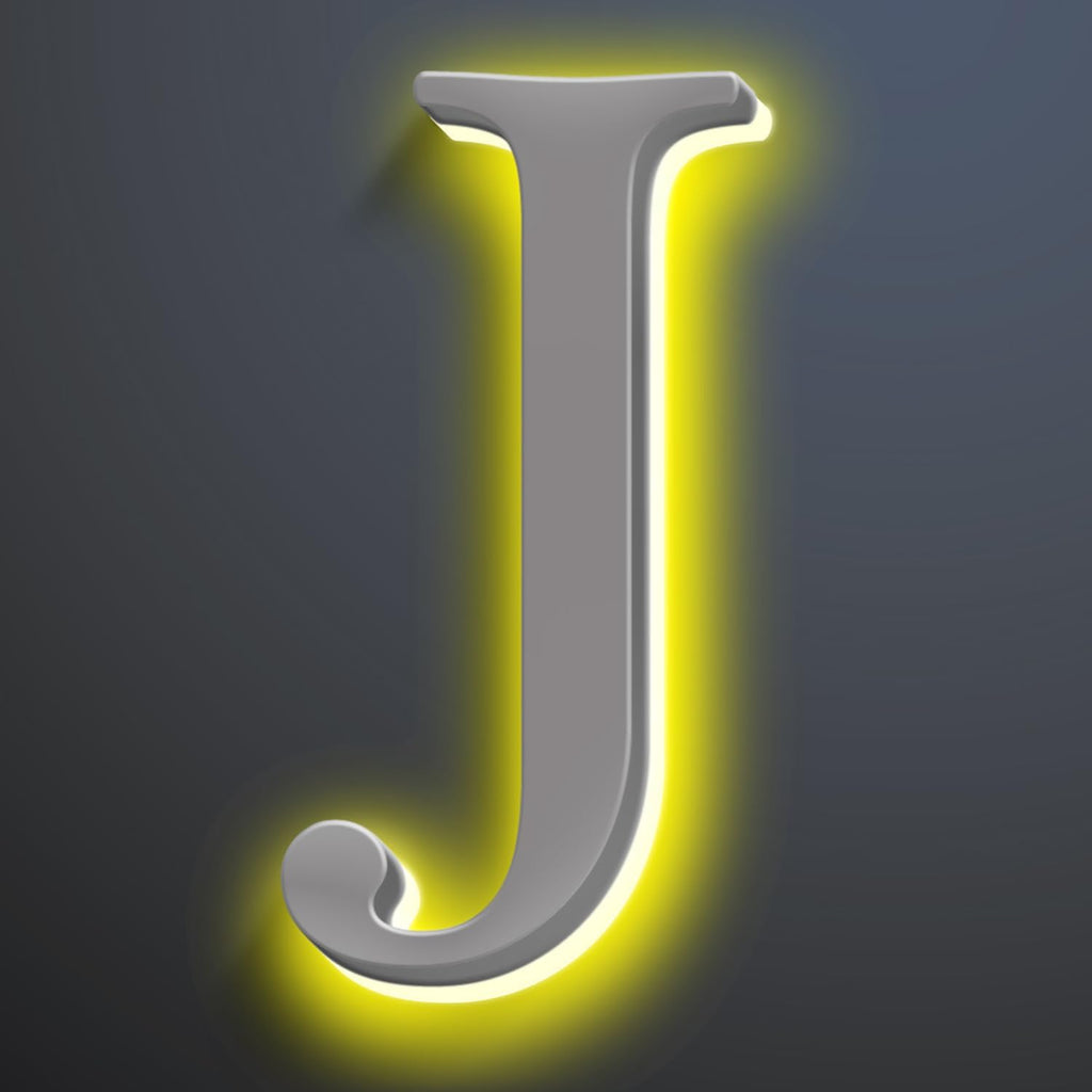 Illuminated Home Address Numbers 16 Inch, Backlit Illuminated LED House Number For Outside, Lighted Up House Address Numbers, Metal House Numbers With LED Lights,J