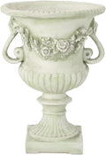 17.3' W x 24' H White Magnesium Oxide Planter Pot - Ideal for Backyard, Patio, Garden Decor