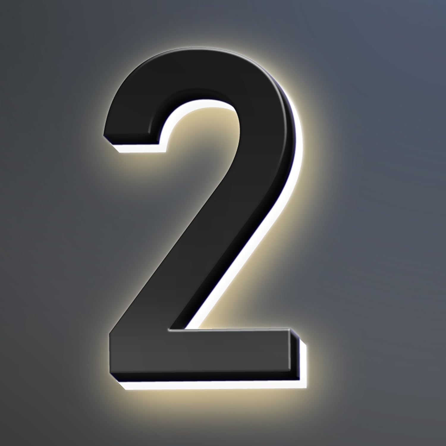 16 Inch Backlit LED Illuminated Home Address Numbers Stainless Steel Hand-Polished For House Address Signs Lighted House Numbers Elevate Address Display,2