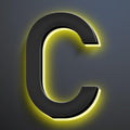 16 Inch Backlit LED Illuminated Address Signs For House Hand-polished Address Numbers For House Modern Large Lighted Metal House Numbers For Outside,C
