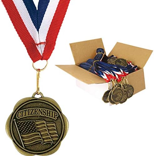 Set of 100 Award Medals with Neck Ribbons