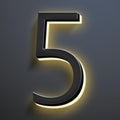 LED House Numbers, Stainless Steels Backlit LED Floating Home Address Numbers, Up-Scale Modern Look, Lighted House Numbers, Illuminated Address Numbers Signs,20 Inch/500mm,5
