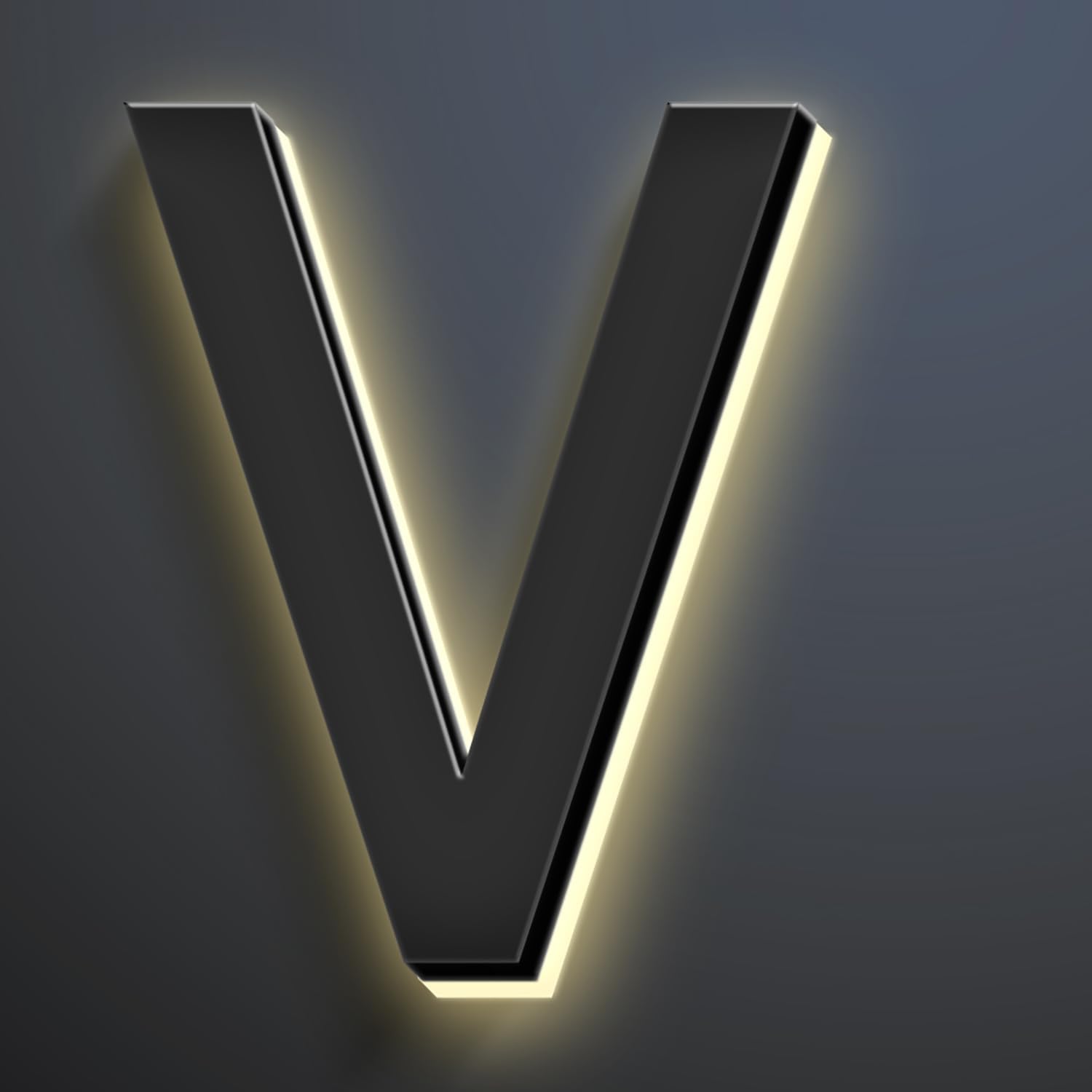20 Inch Backlit LED Illuminated Home Address Numbers Make An Distinctive Impression Modern Lighted House Numbers For Outside Metal House Address Signs,V