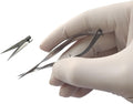 RWD VANNAS Micro Scissors, 3.2' Straight Tapered Tip, Extra Sharp Spring Action Squeeze Scissors for Stitch Cutting, Embroidery, ENT, Eye, Skin, Dental, and Veterinary Surgery (8cm) - S11001-08