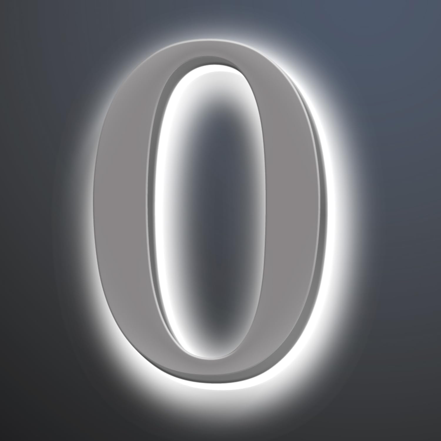 Backlit LED Address Number Get Noticed, 18 Inch Illuminated House Numbers, Lighted Up Home Address Number For Yard, Modern Metal Lighted House Number For Outside,0