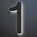 Backlit LED Illuminated Address Number Sign, Stainless Steel Hand-Polished For House Address Signs, Waterproof Modern Lighted House Numbers For Outside,18 Inch/450mm,1