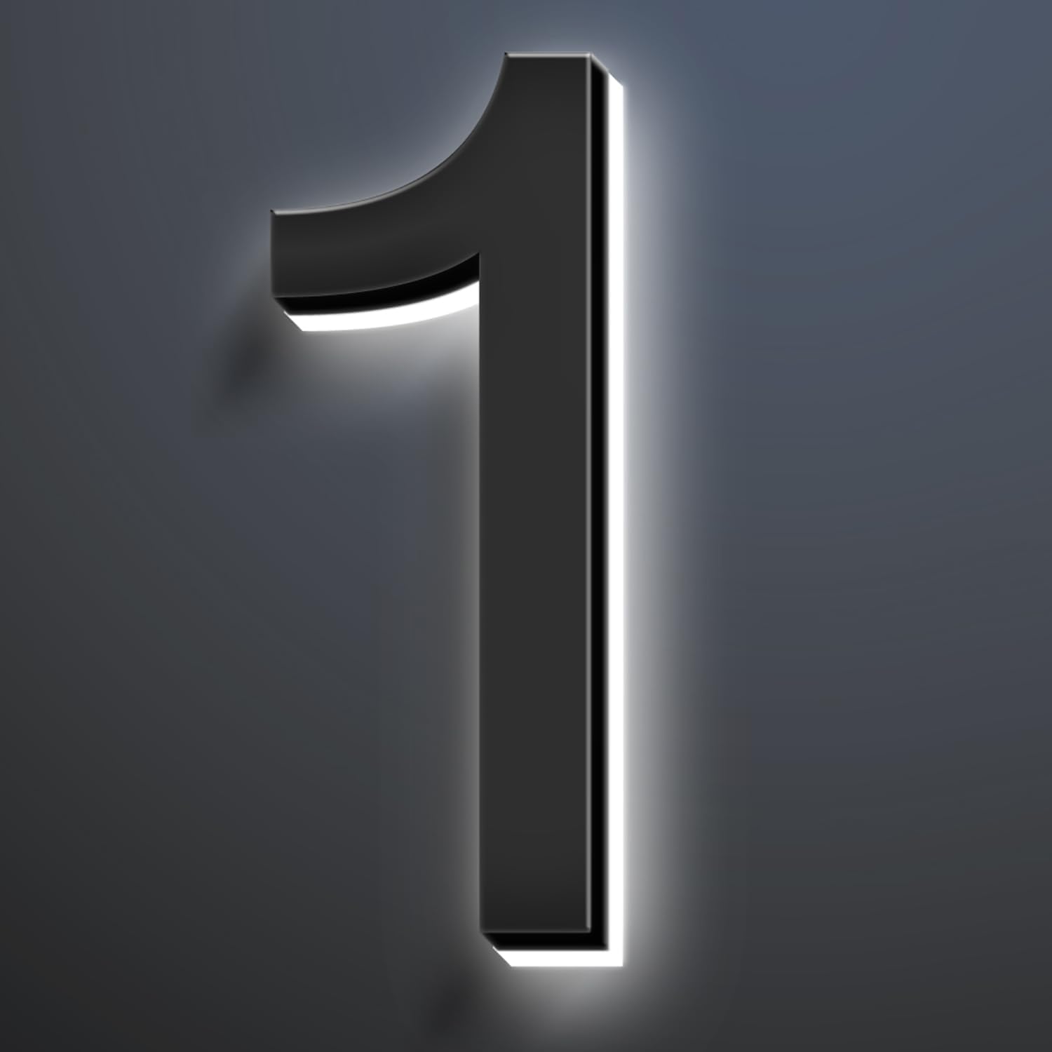 Backlit LED Illuminated Address Number Sign, Stainless Steel Hand-Polished For House Address Signs, Waterproof Modern Lighted House Numbers For Outside,18 Inch/450mm,1