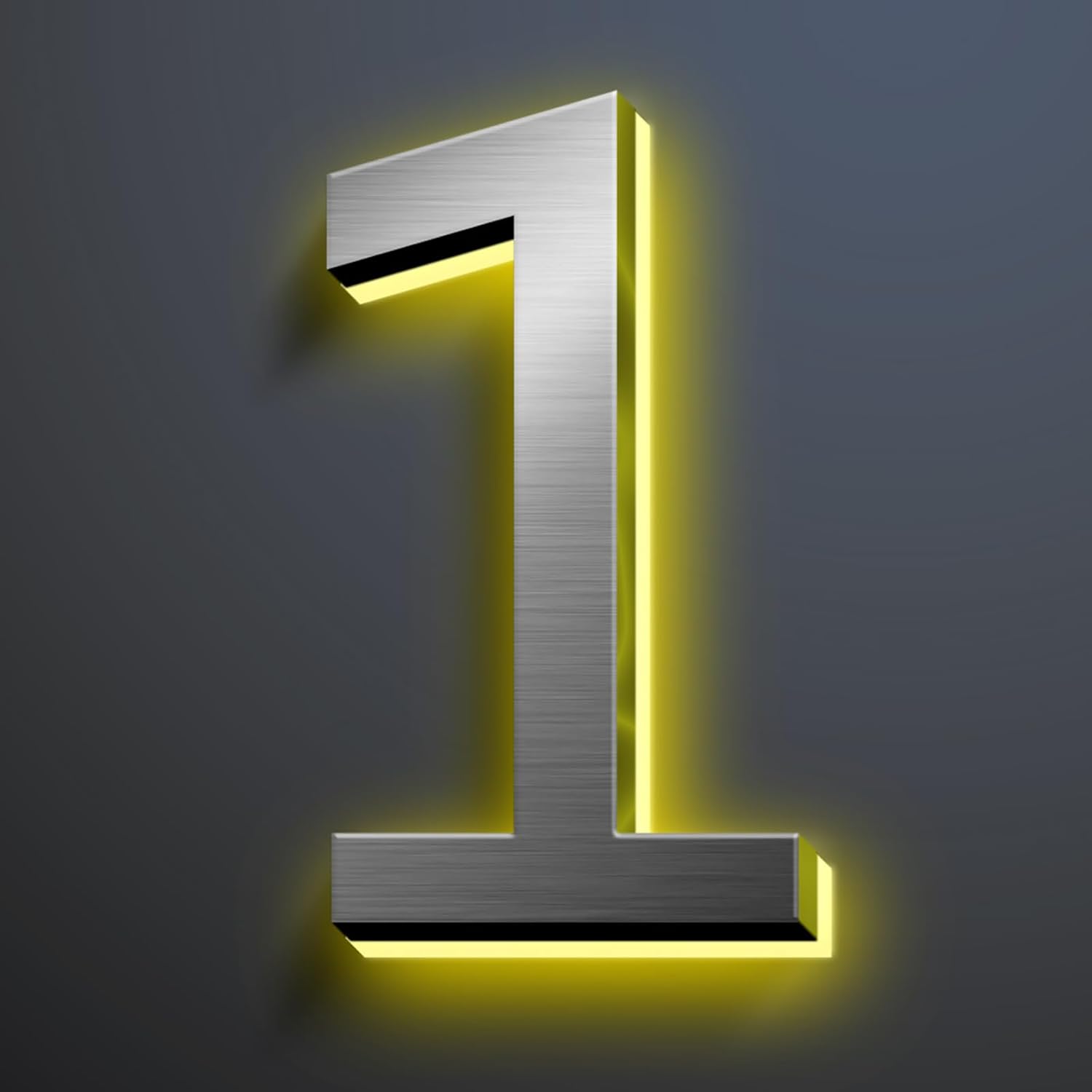Illuminated Address Number For Outside, Backlit LED Address Numbers For House, Stainless Steel Lighted Up House Numbers, Waterproof, Weather Resistant,20 Inch/500mm,0