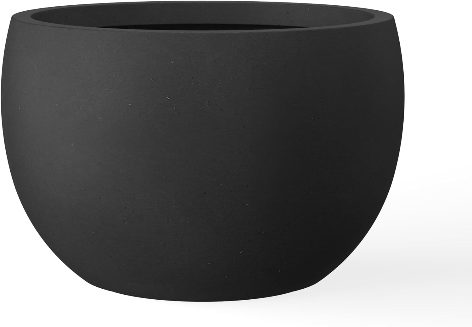 Kante 19.9' Dia Round Concrete Planter, Outdoor/Indoor Large Bowl Plant Pots with Drainage Hole and Rubber Plug for Garden Patio Balcony Home, Black