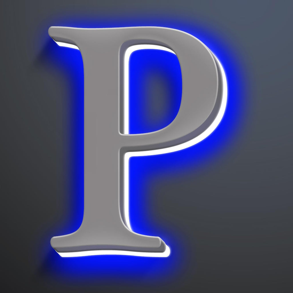 Backlit LED Illuminated Home Address Numbers 16 Inch, Stainless Steel Hand-Polished For House Address Signs, Large Lighted House Numbers, Modern Address Numbers,P