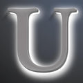 Illuminated Address Sign Enhance Your Home's Visibility, 16 Inch Backlit LED Home Address Number For Outside, Lighted Up House Numbers, Metal House Numbers,U