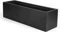 Vase Source Matte Black Rectangle Large Planter - Fiberglass Flower Pot 8' High x 8' Wide x 28' Long