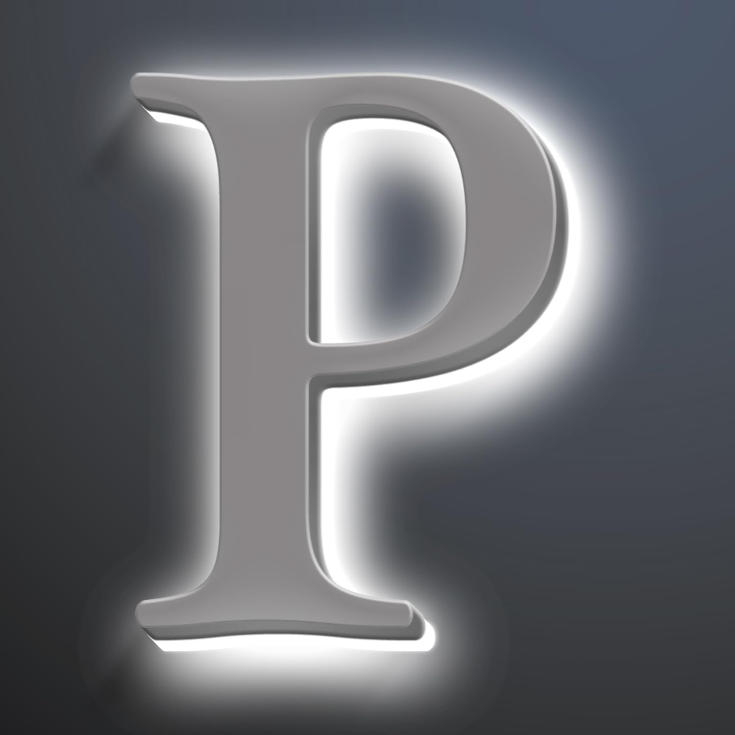 Illuminated Address Sign Enhance Your Home's Visibility, 16 Inch Backlit LED Home Address Number For Outside, Lighted Up House Numbers, Metal House Numbers,P