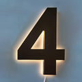14' Illuminated House Numbers, Backlit LED Home Address Number, Stainless Steel Hand-Polished For Lighted House Address Signs For Outside,9
