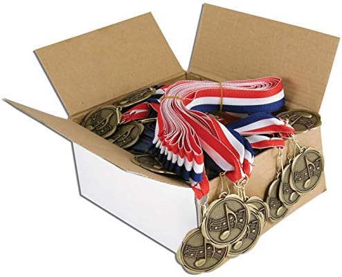Set of 100 Award Medals with Neck Ribbons