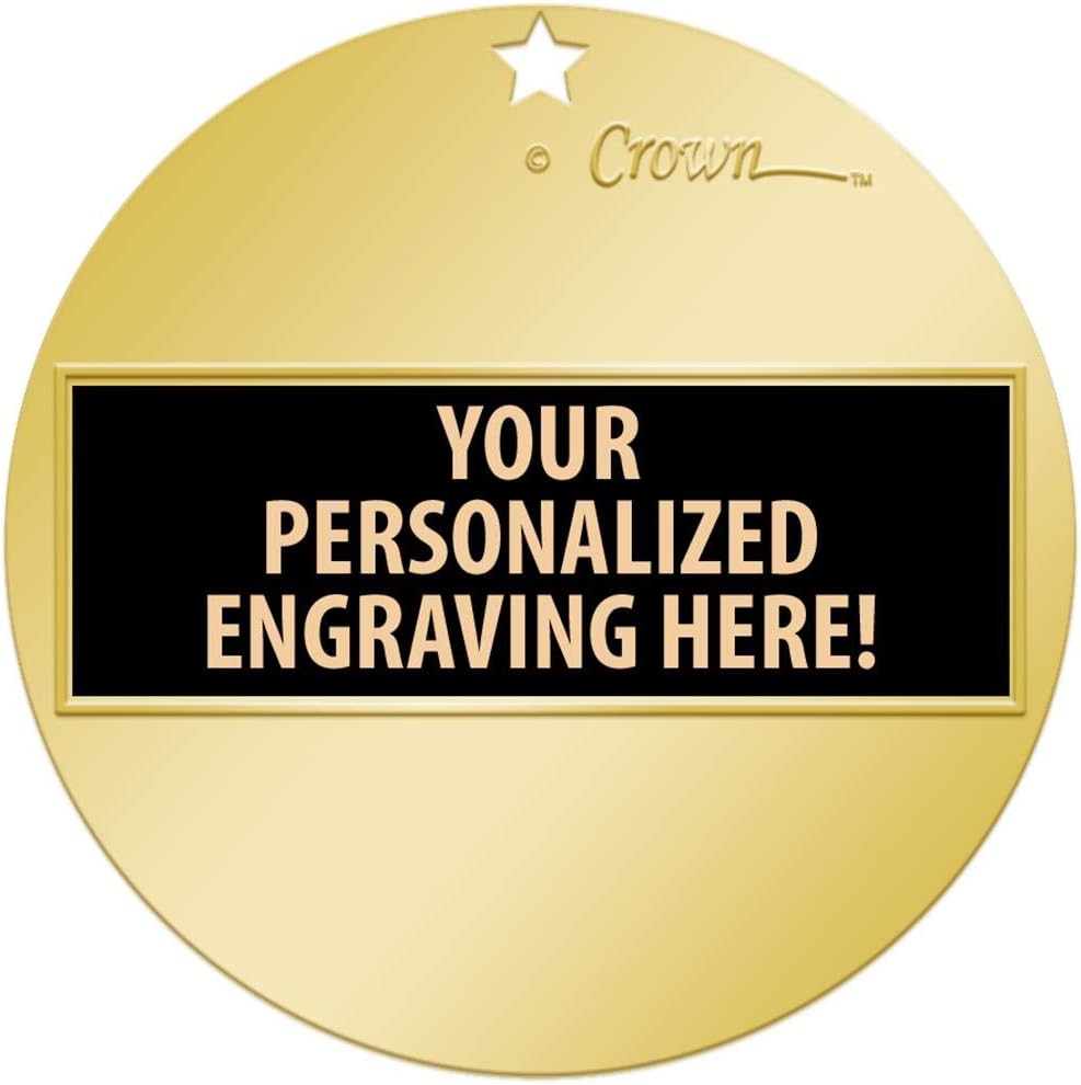 Crown Awards Gold Reading Medals, 2' Shiny Gold Scholastic Medals with Custom Engraving
