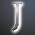 Backlit LED Illuminated Home Address Numbers 16', Large Modern Stainless Steel Illuminated House Numbers For Outside, Lighted Address Signs For A Stylish Look,J
