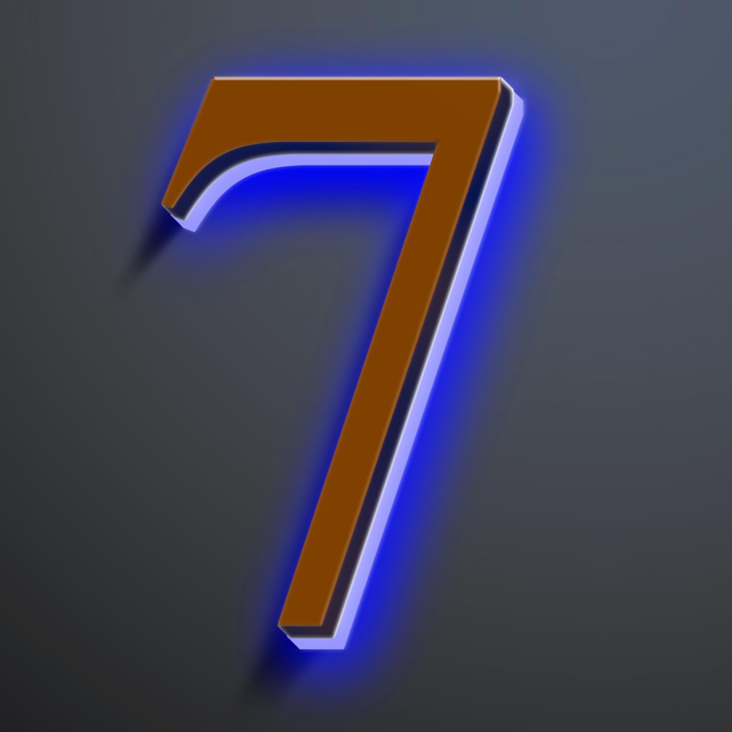 Backlit LED Illuminated House Numbers, Illuminated LED Home Address Numbers, Modern Address Signs For House, Stainless-Steel Lighted House Numbers For Outside,20 Inch/500mm,7