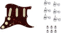 Fender Tex Mex Prewired Stratocaster Pickguard - Tortoise & Deluxe Locking Staggered Guitar Tuners, Chrome 1.7 x 10 x 4.5 inches