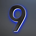 Illuminated LED House Numbers, Backlit LED Home Address Number, Stainless Steel Hand-Polished For House Address Signs, Lighted House Numbers For Outside,18 Inch/450mm,1