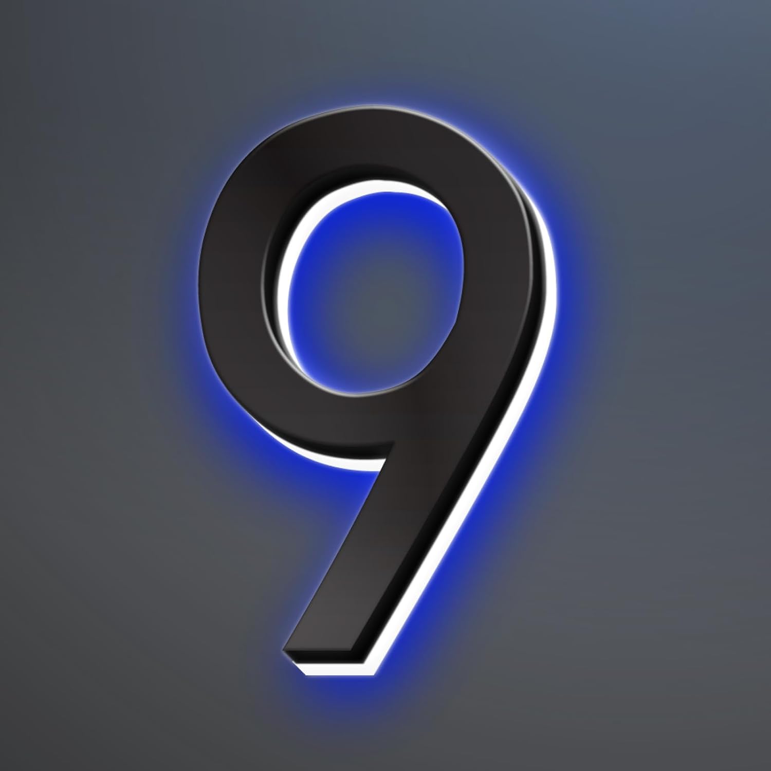 Illuminated LED House Numbers, Backlit LED Home Address Number, Stainless Steel Hand-Polished For House Address Signs, Lighted House Numbers For Outside,18 Inch/450mm,0